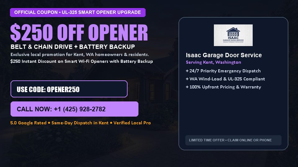 Isaac Garage Door Service $250 OFF Premium LiftMaster Opener Installation